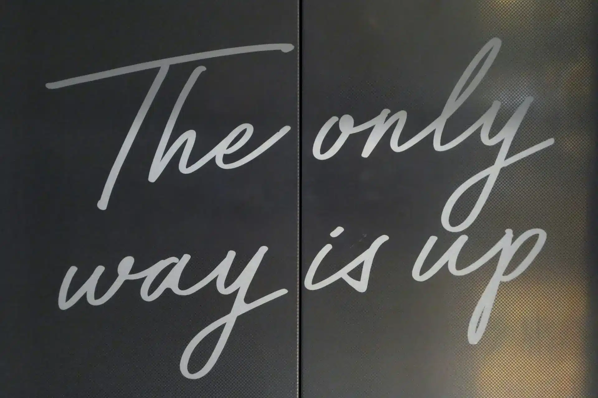 KLS Collective aspirational sentiment - KLS Collective Therapy Group The only way is up sign.